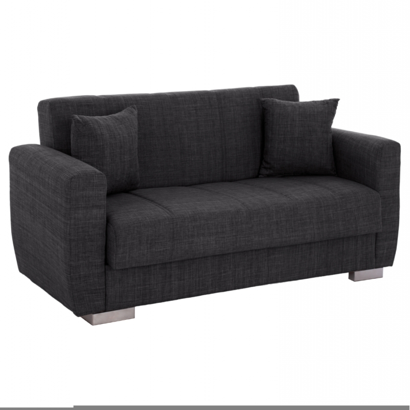 ΚΑΝΑΠΕΣ ΚΡΕΒΑΤΙ POLYA ΔΙΘΕΣΙΟΣ ΓΚΡΙ HM3241.03 153x87x77Υεκ.