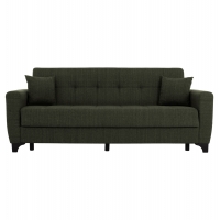 ΚΑΝΑΠΕΣ ΚΡΕΒΑΤΙ HEMA TΡΙΘΕΣΙΟΣ ΨΗΛΗ ΠΛΑΤΗ DARK OLIVE HM3242.05 215x84x88Υεκ.