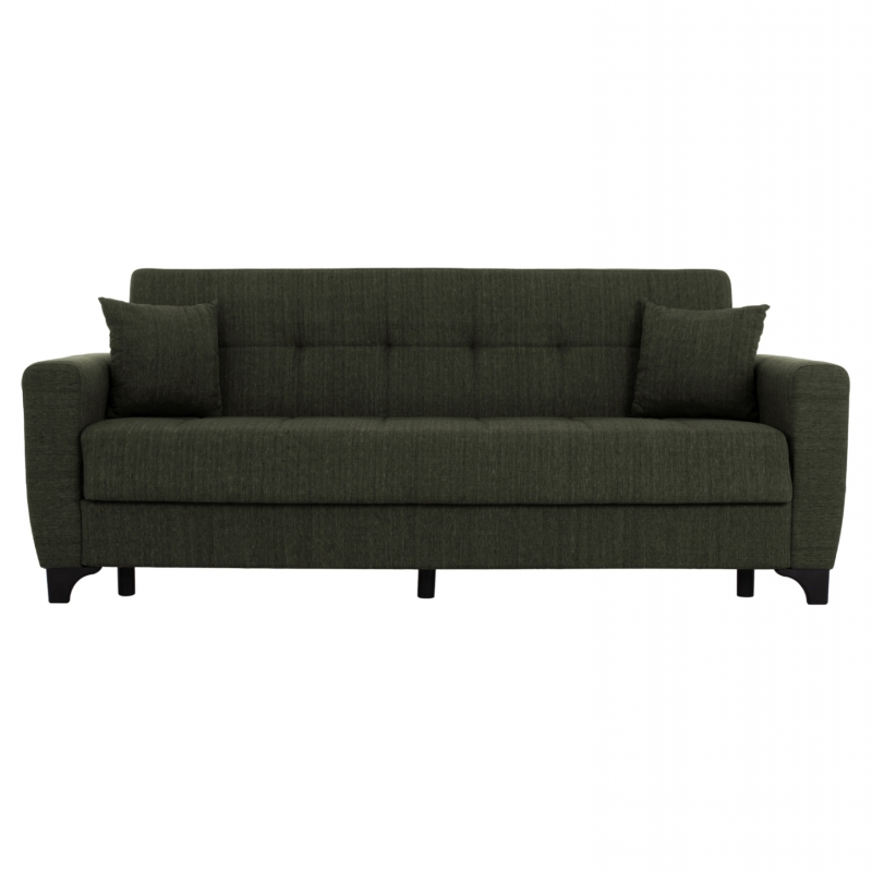 ΚΑΝΑΠΕΣ ΚΡΕΒΑΤΙ HEMA TΡΙΘΕΣΙΟΣ ΨΗΛΗ ΠΛΑΤΗ DARK OLIVE HM3242.05 215x84x88Υεκ.