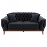 ΚΑΝΑΠΕΣ ΚΡΕΒΑΤΙ BENNINGTON 2ΘΕΣΙΟΣ ΜΑΥΡΟΣ HM3250.01 180x95x80 εκ.