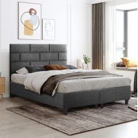 ΚΡΕΒΑΤΙ SOLEDAD ΑΠΟ ΓΚΡΙ ΥΦΑΣΜΑ HM644.01 ΓΙΑ ΣΤΡΩΜΑ 150x200 εκ. ΚΡΕΒΑΤΙ SOLEDAD ΑΠΟ ΓΚΡΙ ΥΦΑΣΜΑ HM644.01 ΓΙΑ ΣΤΡΩΜΑ 150x200 εκ.