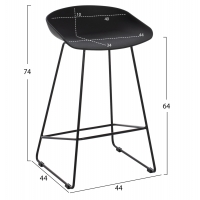 ΣΚΑΜΠΟ ΜΠΑΡ NAILA HM9299.02 ΜΑΥΡΟ ΜΕΣΑΙΟΥ ΥΨΟΥΣ 44x44x74Yεκ. ΣΚΑΜΠΟ ΜΠΑΡ NAILA HM9299.02 ΜΑΥΡΟ ΜΕΣΑΙΟΥ ΥΨΟΥΣ 44x44x74Yεκ.