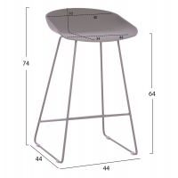ΣΚΑΜΠΟ ΜΠΑΡ NAILA HM9299.10 ΓΚΡΙ ΜΕΣΑΙΟΥ ΥΨΟΥΣ 44x44x74Yεκ. ΣΚΑΜΠΟ ΜΠΑΡ NAILA HM9299.10 ΓΚΡΙ ΜΕΣΑΙΟΥ ΥΨΟΥΣ 44x44x74Yεκ.