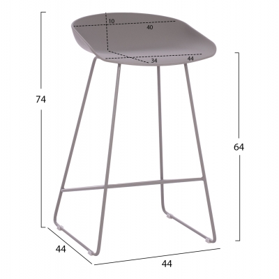 ΣΚΑΜΠΟ ΜΠΑΡ NAILA HM9299.10 ΓΚΡΙ ΜΕΣΑΙΟΥ ΥΨΟΥΣ 44x44x74Yεκ. ΣΚΑΜΠΟ ΜΠΑΡ NAILA HM9299.10 ΓΚΡΙ ΜΕΣΑΙΟΥ ΥΨΟΥΣ 44x44x74Yεκ.