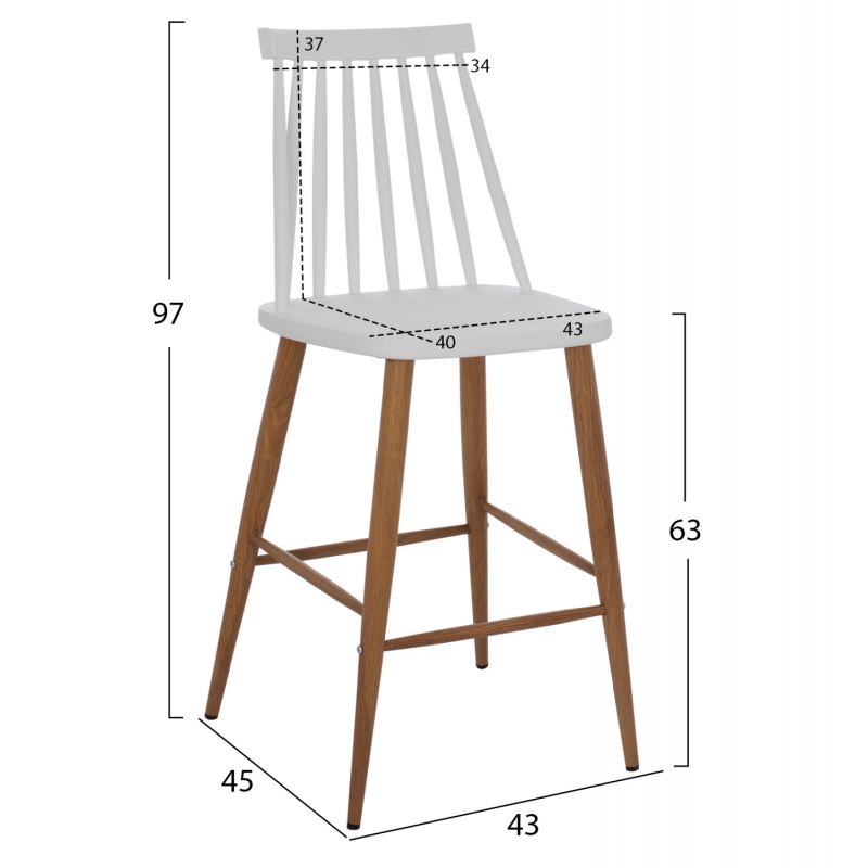 ΣΚΑΜΠΟ ΜΠΑΡ VANESSA HM9300.01 ΛΕΥΚΟ ΜΕΣΑΙΟΥ ΥΨΟΥΣ 43x45x97Υεκ. ΣΚΑΜΠΟ ΜΠΑΡ VANESSA HM9300.01 ΛΕΥΚΟ ΜΕΣΑΙΟΥ ΥΨΟΥΣ 43x45x97Υεκ.