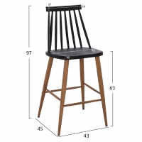 ΣΚΑΜΠΟ ΜΠΑΡ VANESSA ΜΑΥΡΟ ΜΕΣΑΙΟΥ ΥΨΟΥΣ HM9300.02 43x45x97Υεκ. ΣΚΑΜΠΟ ΜΠΑΡ VANESSA ΜΑΥΡΟ ΜΕΣΑΙΟΥ ΥΨΟΥΣ HM9300.02 43x45x97Υεκ.