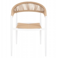 ΠΟΛΥΘΡΟΝΑ ΑΛΟΥΜΙΝΙΟΥ GRET HM5854.01 ΛΕΥΚΗ PE RATTAN ΜΠΕΖ 56x55,5x78Υεκ.