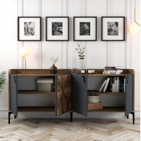 ΜΠΟΥΦΕΣ ΜΕΛΑΜΙΝΗΣ ΚΑΡΥΔΙ ΚΑΙ ΑΝΘΡΑΚΙ 180x35x78Yεκ. HM9433.01