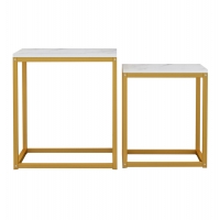 ΖΙΓΚΟΝ GRELAY 2 ΤΕΜ MDF ΟΨΗ ΜΑΡΜΑΡΟΥ & ΜΕΤΑΛΛΟ HM8762.11 45Χ45Χ50εκ. & 37Χ37Χ43 εκ. ΖΙΓΚΟΝ GRELAY 2 ΤΕΜ MDF ΟΨΗ ΜΑΡΜΑΡΟΥ & ΜΕΤΑΛΛΟ HM8762.11 45Χ45Χ50εκ. & 37Χ37Χ43 εκ.