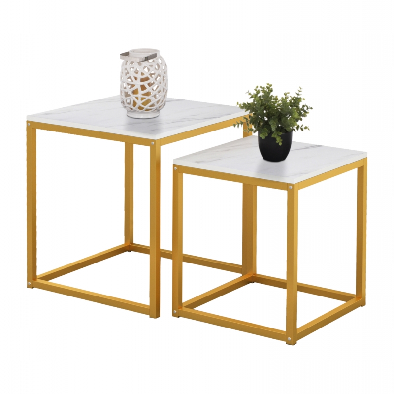 ΖΙΓΚΟΝ GRELAY 2 ΤΕΜ MDF ΟΨΗ ΜΑΡΜΑΡΟΥ & ΜΕΤΑΛΛΟ HM8762.11 45Χ45Χ50εκ. & 37Χ37Χ43 εκ. ΖΙΓΚΟΝ GRELAY 2 ΤΕΜ MDF ΟΨΗ ΜΑΡΜΑΡΟΥ & ΜΕΤΑΛΛΟ HM8762.11 45Χ45Χ50εκ. & 37Χ37Χ43 εκ.