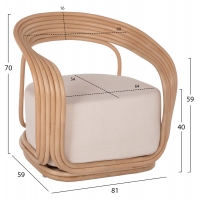 ΠΟΛΥΘΡΟΝΑ DUCHESS ΑΠΟ RATTAN ΦΥΣΙΚΟ-ΕΚΡΟΥ ΜΑΞΙΛΑΡΙ HM9478 81x59x70Y εκ. ΠΟΛΥΘΡΟΝΑ DUCHESS ΑΠΟ RATTAN ΦΥΣΙΚΟ-ΕΚΡΟΥ ΜΑΞΙΛΑΡΙ HM9478 81x59x70Y εκ.