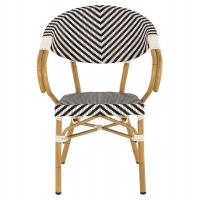 ΠΟΛΥΘΡΟΝΑ BAMBOO LOOK HM5861.01 ΜΑΥΡΟ-ΛΕΥΚΟ 57x55x82 εκ.