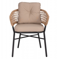 ΠΟΛΥΘΡΟΝΑ ΑΛΟΥΜΙΝΙΟΥ DARK GREY ΕΠΑΓΓΕΛΜ. RATTAN ΜΑΞΙΛΑΡΙ ΜΠΕΖ HM5863.01 60x56x84 εκ.