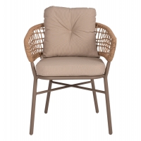 ΠΟΛΥΘΡΟΝΑ ΑΛΟΥΜΙΝΙΟΥ ΜΟΚΑ ΕΠΑΓΓΕΛΜ. RATTAN & ΜΑΞΙΛΑΡΙ ΜΠΕΖ HM5863.02 60x56x84Y εκ.