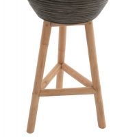 ΓΛΑΣΤΡΑ ΑΠΟ RATTAN ΚΑΙ BAMBOO HM7724 36Χ35Χ95Yεκ.ΦΥΣΙΚΟ - ΠΡΑΣΙΝΟ