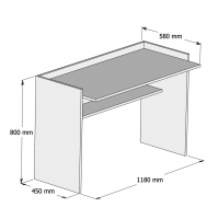 ΓΡΑΦΕΙΟ ΜΕΛΑΜΙΝΗΣ ΓΚΡΙ ΛΕΥΚΟ CLASSIKER HM9227.13 118x58x80Υεκ. ΓΡΑΦΕΙΟ ΜΕΛΑΜΙΝΗΣ ΓΚΡΙ ΛΕΥΚΟ CLASSIKER HM9227.13 118x58x80Υεκ.