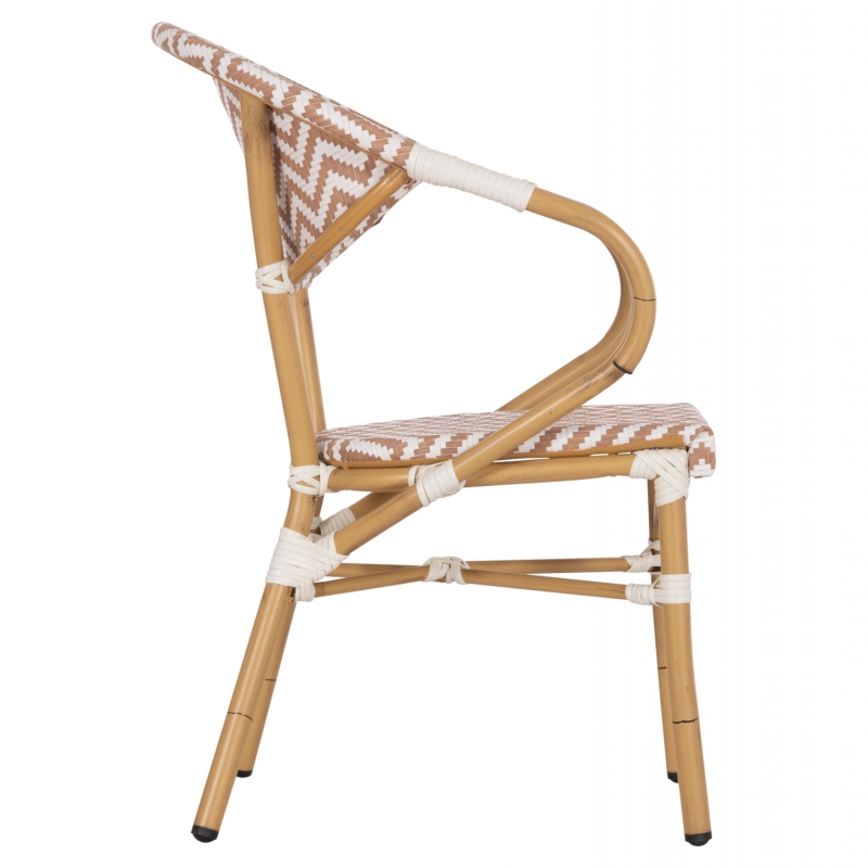 ΠΟΛΥΘΡΟΝΑ BAMBOO LOOK HM5861.03 ΚΑΦΕ-ΛΕΥΚΟ 58.5x58x82Υεκ.