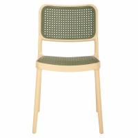ΚΑΡΕΚΛΑ ΠΟΛΥΠΡΟΠΥΛΕΝΙΟΥ MEKO HM5934.04 ΜΠΕΖ ΜΕ OLIVE GREEN ΨΑΘΑ 51x52x80Υεκ.