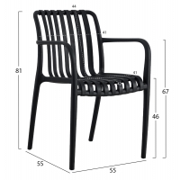 ΠΟΛΥΘΡΟΝΑ ΠΟΛΥΠΡΟΠΥΛΕΝΙΟΥ TIPPY HM5940.02 ΜΑΥΡΗ 55x55x81Υεκ. ΠΟΛΥΘΡΟΝΑ ΠΟΛΥΠΡΟΠΥΛΕΝΙΟΥ TIPPY HM5940.02 ΜΑΥΡΗ 55x55x81Υεκ.