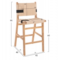 ΣΚΑΜΠΟ ΜΕΣΑΙΟΥ ΥΨΟΥΣ HM9325.01 RUBBERWOOD & ΣΧΟΙΝΙ-ΦΥΣΙΚΟ RUSTIC 45x46x95Υεκ. ΣΚΑΜΠΟ ΜΕΣΑΙΟΥ ΥΨΟΥΣ HM9325.01 RUBBERWOOD & ΣΧΟΙΝΙ-ΦΥΣΙΚΟ RUSTIC 45x46x95Υεκ.