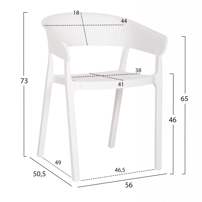 ΠΟΛΥΘΡΟΝΑ ΠΟΛΥΠΡΟΠΥΛΕΝΙΟΥ PERFOE HM5941.01 ΛΕΥΚΗ 56x50x73Υεκ. ΠΟΛΥΘΡΟΝΑ ΠΟΛΥΠΡΟΠΥΛΕΝΙΟΥ PERFOE HM5941.01 ΛΕΥΚΗ 56x50x73Υεκ.