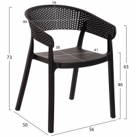 ΠΟΛΥΘΡΟΝΑ ΠΟΛΥΠΡΟΠΥΛΕΝΙΟΥ PERFOE HM5941.02 ΜΑΥΡΗ 56x50x73Υ εκ.