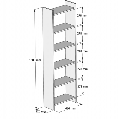 ΒΙΒΛΙΟΘΗΚΗ CLASSIKER HM9226.12 ΜΕΛΑΜΙΝΗΣ SONΟMA-ΛΕΥΚΟ 48,5x22x160Υεκ. ΒΙΒΛΙΟΘΗΚΗ CLASSIKER HM9226.12 ΜΕΛΑΜΙΝΗΣ SONΟMA-ΛΕΥΚΟ 48,5x22x160Υεκ.