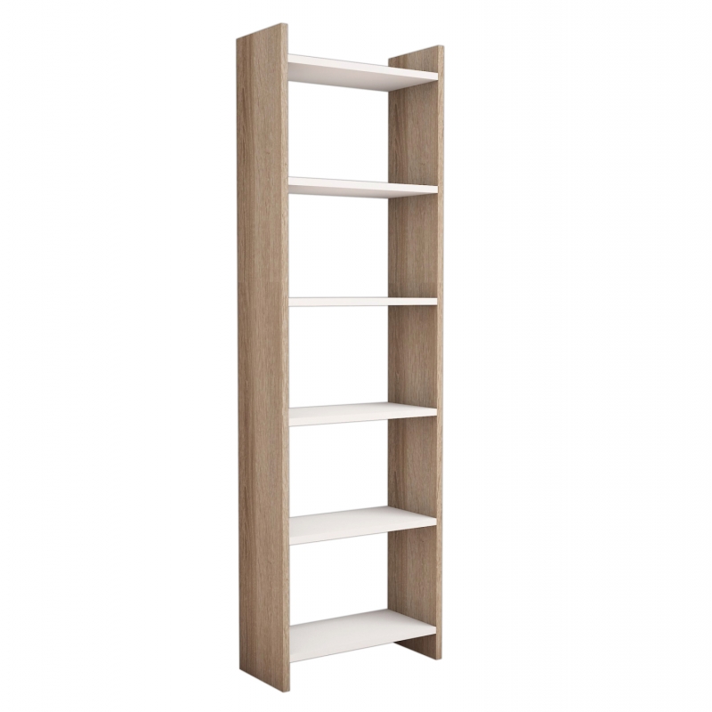 ΒΙΒΛΙΟΘΗΚΗ CLASSIKER HM9226.12 ΜΕΛΑΜΙΝΗΣ SONΟMA-ΛΕΥΚΟ 48,5x22x160Υεκ.