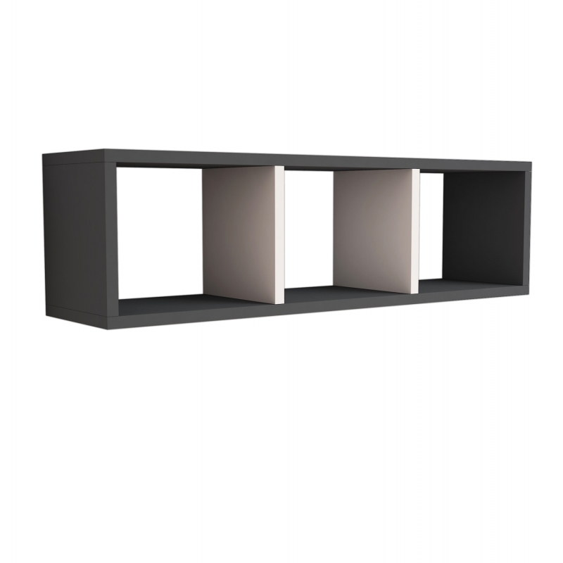 ΡΑΦΙΕΡΑ ΤΟΙΧΟΥ ΜΕΛΑΜΙΝΗΣ ΓΚΡΙ & ΛΕΥΚΟ CLASSIKER HM9228.13 90x22x25,6Υ εκ.