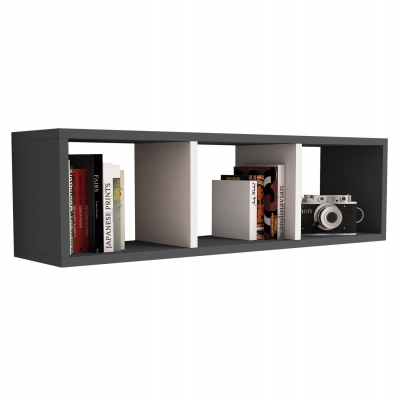 ΡΑΦΙΕΡΑ ΤΟΙΧΟΥ ΜΕΛΑΜΙΝΗΣ ΓΚΡΙ & ΛΕΥΚΟ CLASSIKER HM9228.13 90x22x25,6Υ εκ.
