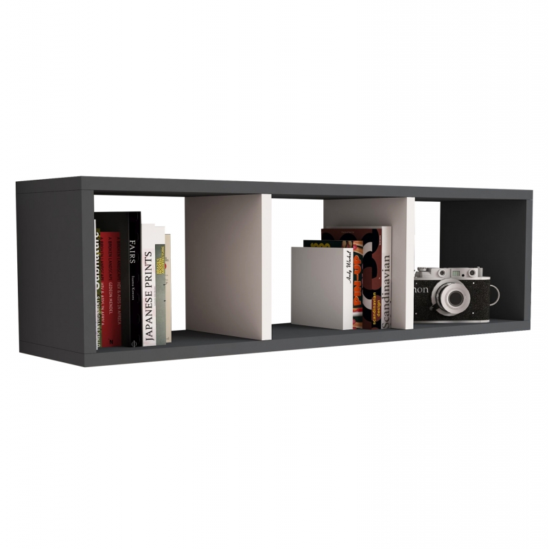ΡΑΦΙΕΡΑ ΤΟΙΧΟΥ ΜΕΛΑΜΙΝΗΣ ΓΚΡΙ & ΛΕΥΚΟ CLASSIKER HM9228.13 90x22x25,6Υ εκ.