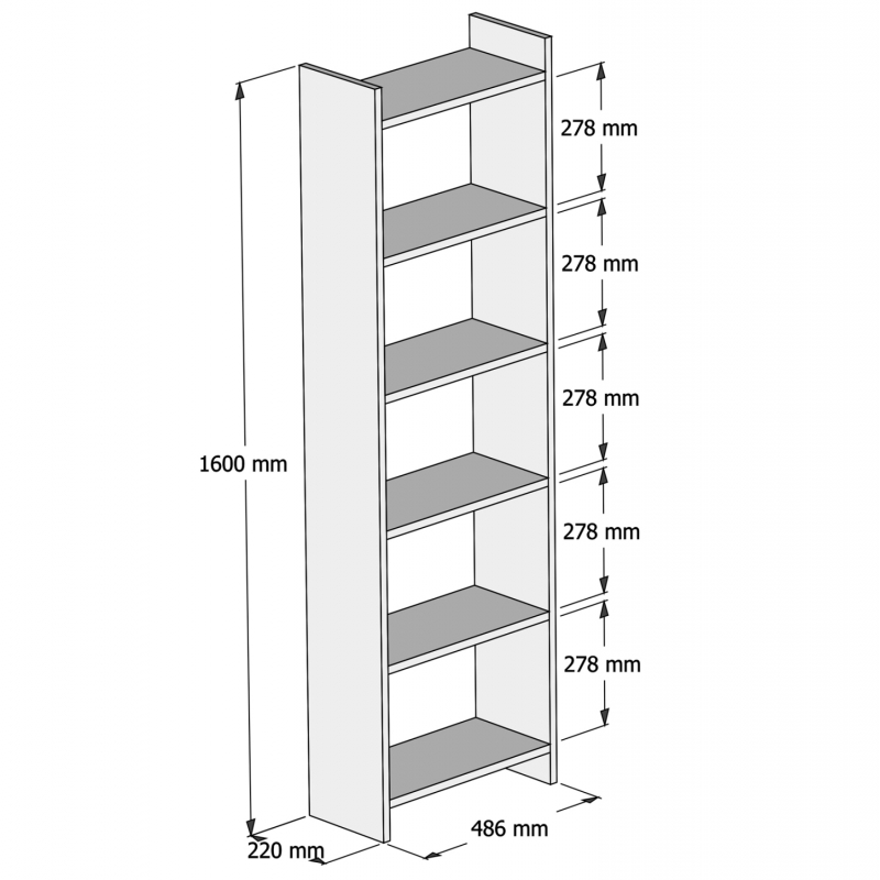 ΒΙΒΛΙΟΘΗΚΗ CLASSIKER HM9226.13 ΜΕΛΑΜΙΝΗΣ ΓΚΡΙ-ΛΕΥΚΟ 48,5x22x160Υεκ. ΒΙΒΛΙΟΘΗΚΗ CLASSIKER HM9226.13 ΜΕΛΑΜΙΝΗΣ ΓΚΡΙ-ΛΕΥΚΟ 48,5x22x160Υεκ.