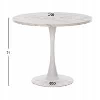 ΤΡΑΠΕΖΙ ΤΡΑΠΕΖΑΡΙΑΣ ROLLO HM9421.01 ΣΤΡΟΓΓΥΛΟ WHITE MARBLE Φ90x74Y εκ. ΤΡΑΠΕΖΙ ΤΡΑΠΕΖΑΡΙΑΣ ROLLO HM9421.01 ΣΤΡΟΓΓΥΛΟ WHITE MARBLE Φ90x74Y εκ.