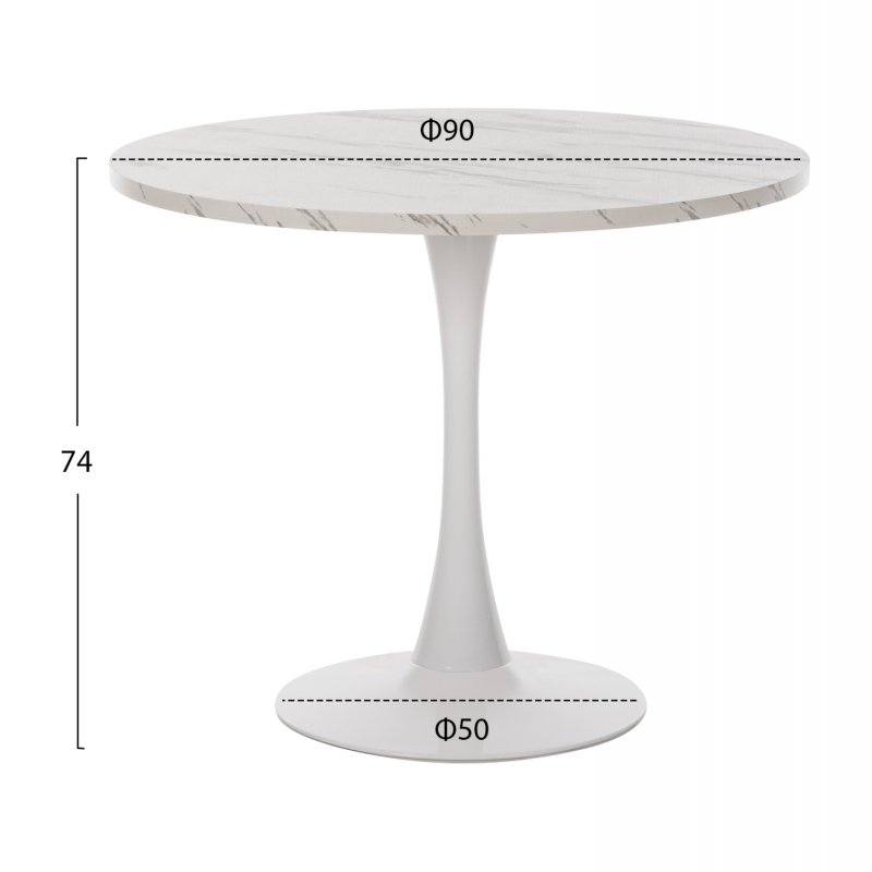 ΤΡΑΠΕΖΙ ΤΡΑΠΕΖΑΡΙΑΣ ROLLO HM9421.01 ΣΤΡΟΓΓΥΛΟ WHITE MARBLE Φ90x74Y εκ. ΤΡΑΠΕΖΙ ΤΡΑΠΕΖΑΡΙΑΣ ROLLO HM9421.01 ΣΤΡΟΓΓΥΛΟ WHITE MARBLE Φ90x74Y εκ.