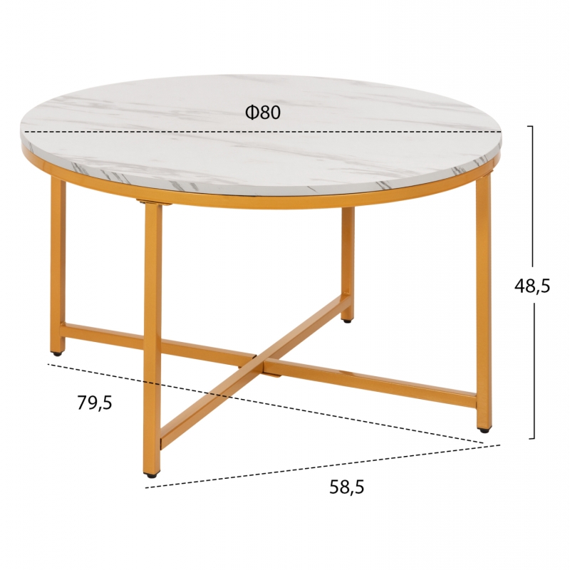 ΤΡΑΠΕΖΙ ΣΑΛΟΝΙΟΥ HM9420.01 WHITE MARBLE ΜΕΛΑΜΙΝΗ-ΧΡΥΣΗ ΜΕΤΑΛΛΙΚΗ ΒΑΣΗ Φ80x48,5Yεκ. ΤΡΑΠΕΖΙ ΣΑΛΟΝΙΟΥ HM9420.01 WHITE MARBLE ΜΕΛΑΜΙΝΗ-ΧΡΥΣΗ ΜΕΤΑΛΛΙΚΗ ΒΑΣΗ Φ80x48,5Yεκ.