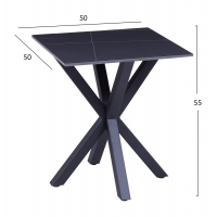 ΒΟΗΘΗΤΙΚΟ ΤΡΑΠΕΖΑΚΙ ΣΑΛΟΝΙΟΥ HM9471.04 BLACK MARBLE TOP-ΜΑΥΡΗ ΜΕΤΑΛ.ΒΑΣΗ 50x50x55Υεκ.