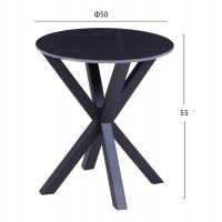 ΒΟΗΘΗΤΙΚΟ ΤΡΑΠΕΖΑΚΙ ΣΤΡΟΓΓΥΛΟ HM9473.04 BLACK MARBLE ΕΠΙΦΑΝΕΙΑ ΜΑΥΡΗ ΒΑΣΗ Φ50x55Yεκ. ΒΟΗΘΗΤΙΚΟ ΤΡΑΠΕΖΑΚΙ ΣΤΡΟΓΓΥΛΟ HM9473.04 BLACK MARBLE ΕΠΙΦΑΝΕΙΑ ΜΑΥΡΗ ΒΑΣΗ Φ50x55Yεκ.