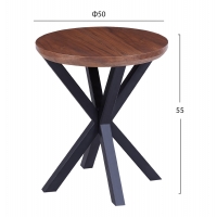 ΒΟΗΘΗΤΙΚΟ ΤΡΑΠΕΖΑΚΙ ΣΤΡΟΓΓΥΛΟ HM9473.02 MDF ΜΕ ΚΑΠΛΑΜΑ ΑΠΟ ΞΥΛΟ ΚΑΡΥΔΙΑΣ Φ50x55Yεκ. ΒΟΗΘΗΤΙΚΟ ΤΡΑΠΕΖΑΚΙ ΣΤΡΟΓΓΥΛΟ HM9473.02 MDF ΜΕ ΚΑΠΛΑΜΑ ΑΠΟ ΞΥΛΟ ΚΑΡΥΔΙΑΣ Φ50x55Yεκ.