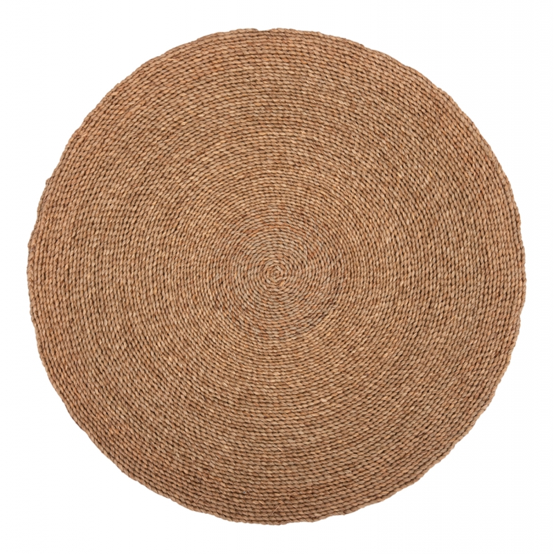 ΧΑΛΙ ΣΤΡΟΓΓΥΛΟ CRATER HM7847 MENDONG GRASS ΣΕ ΦΥΣΙΚΟ ΧΡΩΜΑ Φ100 εκ.