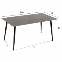 ΤΡΑΠΕΖΙ ΤΡΑΠΕΖΑΡΙΑΣ SINTERED STONE TOM HM8588.01 GREY MARBLE 160x90x76Y εκ. ΤΡΑΠΕΖΙ ΤΡΑΠΕΖΑΡΙΑΣ SINTERED STONE TOM HM8588.01 GREY MARBLE 160x90x76Y εκ.