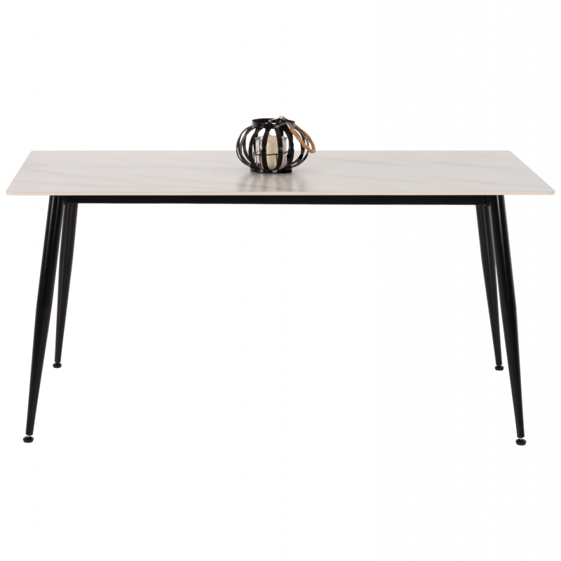 ΤΡΑΠΕΖΙ ΤΡΑΠΕΖΑΡΙΑΣ SINTERED STONE TOM HM8588.02 WHITE MARBLE 160x90x76Y εκ.