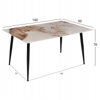 ΤΡΑΠΕΖΙ ΤΡΑΠΕΖΑΡΙΑΣ SINTERED STONE TOM HM8588.03 BROWN-WHITE MARBLE 160x90x76Y εκ. ΤΡΑΠΕΖΙ ΤΡΑΠΕΖΑΡΙΑΣ SINTERED STONE TOM HM8588.03 BROWN-WHITE MARBLE 160x90x76Y εκ.