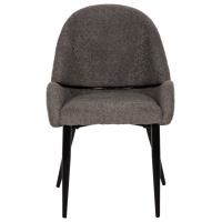 ΚΑΡΕΚΛΑ SARKY HM8585.01 ΥΦΑΣΜΑ ΜΠΟΥΚΛΕ ΓΚΡΙ ΜΕ ΜΕΤΑΛΛΙΚΑ ΠΟΔΙΑ 55x62x89Yεκ.