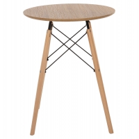 ΤΡΑΠΕΖΙ ΣΤΡΟΓΓΥΛΟ MINIMAL HM0060.04 ΦΥΣΙΚΟ ΧΡΩΜΑ MDF-ΠΟΔΙΑ ΟΞΙΑΣ ΣΕ ΦΥΣΙΚΟ ΧΡΩΜΑ Φ60Χ76Υεκ.
