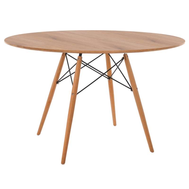 ΤΡΑΠΕΖΙ MINIMAL ΣΤΡΟΓΓΥΛΟ HM8454.04 MDF ΣΕ ΦΥΣΙΚΟ-ΠΟΔΙΑ ΟΞΙΑΣ ΣΕ ΦΥΣΙΚΟ Φ120Χ75Υεκ.