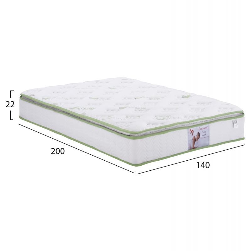 ΣΤΡΩΜΑ CONTINUOUS SPRING ΜΕ ΑΝΩΣΤΡΩΜΑ ALOE VERA 140X200 HM372.13 ΜΟΝΗΣ ΟΨΗΣ ΣΤΡΩΜΑ CONTINUOUS SPRING ΜΕ ΑΝΩΣΤΡΩΜΑ ALOE VERA 140X200 HM372.13 ΜΟΝΗΣ ΟΨΗΣ