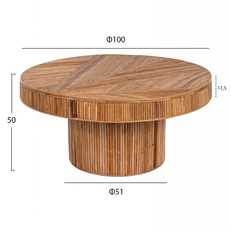 ΤΡΑΠΕΖΙ ΣΑΛΟΝΙΟΥ GATSBY ΣΤΡΟΓΓΥΛΟ HM9651 RATTAN ΧΡΩΜΑ ΦΥΣΙΚΟ Φ100x50Y εκ. ΤΡΑΠΕΖΙ ΣΑΛΟΝΙΟΥ GATSBY ΣΤΡΟΓΓΥΛΟ HM9651 RATTAN ΧΡΩΜΑ ΦΥΣΙΚΟ Φ100x50Y εκ.
