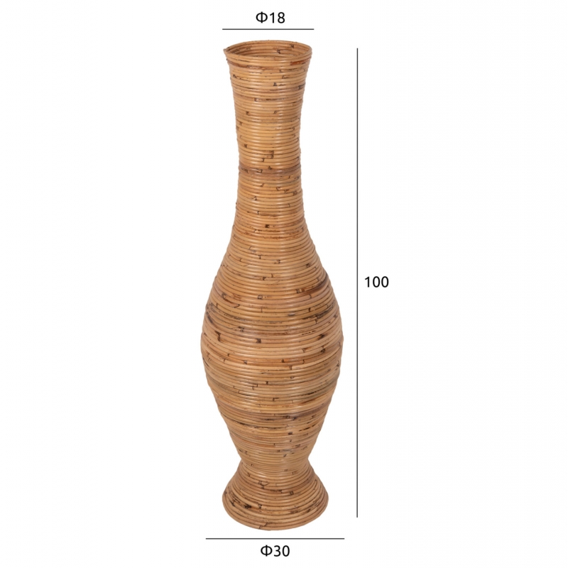 ΔΙΑΚΟΣΜΗΤΙΚΟ ΒΑΖΟ ΔΑΠΕΔΟΥ HM7852 RATTAN ΣΕ ΦΥΣΙΚΟ Φ30x100Yεκ. ΔΙΑΚΟΣΜΗΤΙΚΟ ΒΑΖΟ ΔΑΠΕΔΟΥ HM7852 RATTAN ΣΕ ΦΥΣΙΚΟ Φ30x100Yεκ.