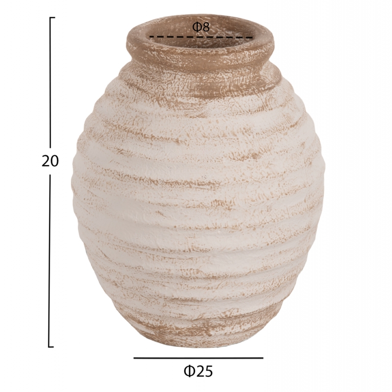 ΔΙΑΚΟΣΜΗΤΙΚΟ ΒΑΖΟ PYDNA HM7940 ΤΕΡΑΚΟΤΑ ΣΕ ANTIQUE ΛΕΥΚΟ ΜΠΕΖ ΧΡΩΜΑ Φ20x25Y εκ. ΔΙΑΚΟΣΜΗΤΙΚΟ ΒΑΖΟ PYDNA HM7940 ΤΕΡΑΚΟΤΑ ΣΕ ANTIQUE ΛΕΥΚΟ ΜΠΕΖ ΧΡΩΜΑ Φ20x25Y εκ.