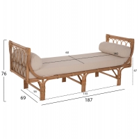 ΚΑΝΑΠΕΣ ΕΞΩΤΕΡΙΚΟΥ ΧΩΡΟΥ CHARMELLA HM9659 ΦΥΣΙΚΟ RATTAN-ΜΠΕΖ ΜΑΞΙΛΑΡΙΑ 187x69x76Yεκ. ΚΑΝΑΠΕΣ ΕΞΩΤΕΡΙΚΟΥ ΧΩΡΟΥ CHARMELLA HM9659 ΦΥΣΙΚΟ RATTAN-ΜΠΕΖ ΜΑΞΙΛΑΡΙΑ 187x69x76Yεκ.